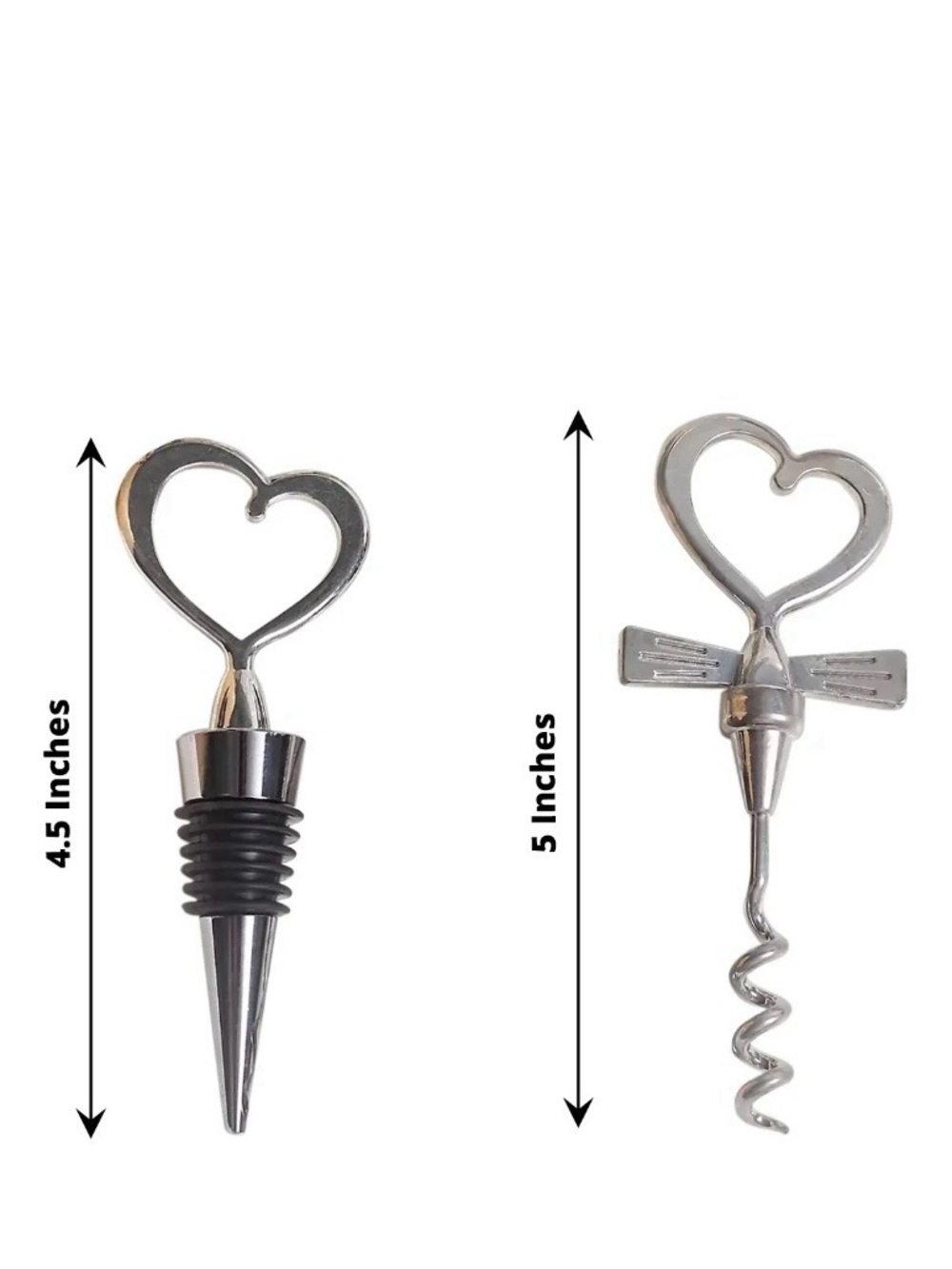 Set of 2 Heart Shape Wine Openers - Picture 4 of 4